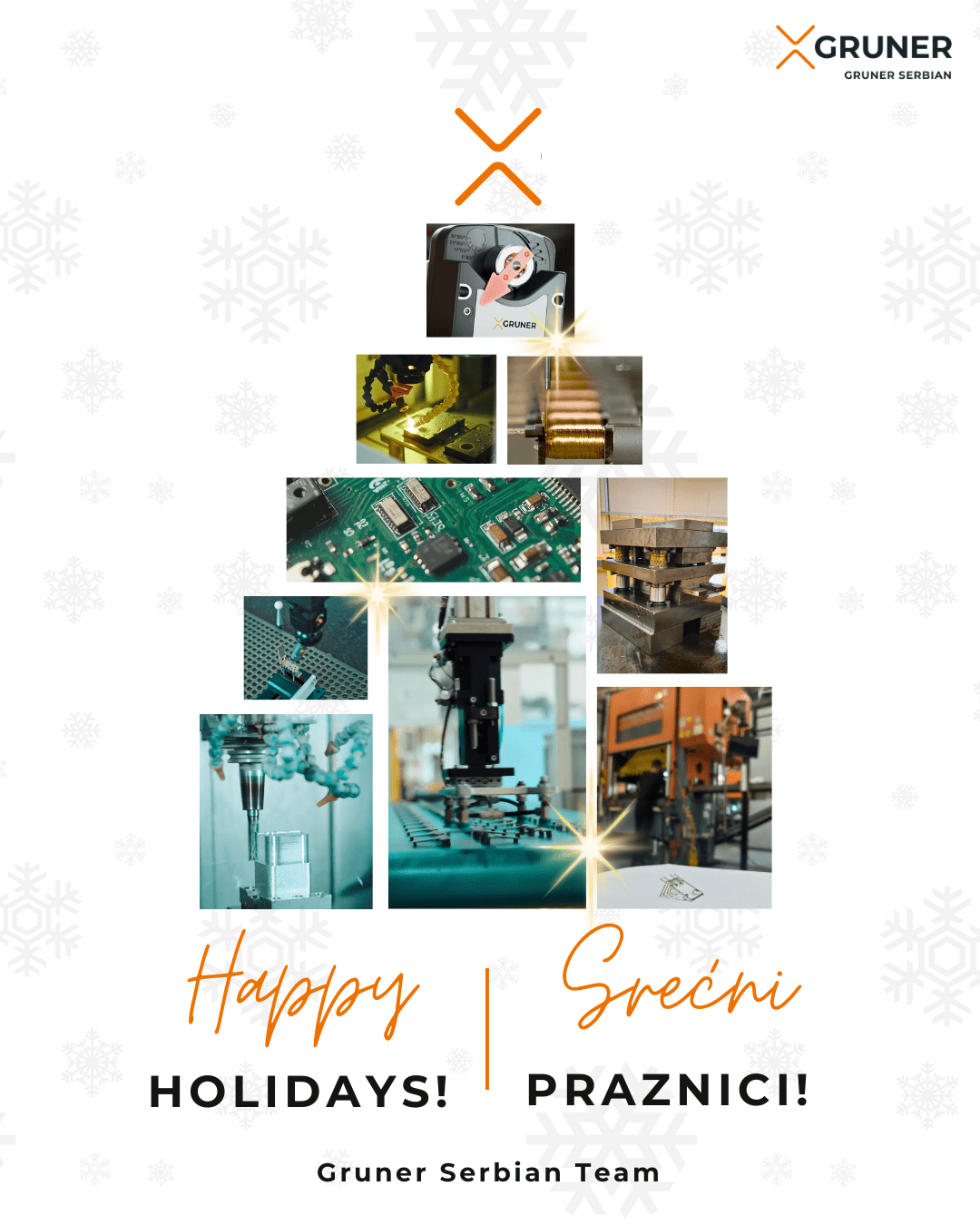 Holiday greeting Gruner Serbian Team.